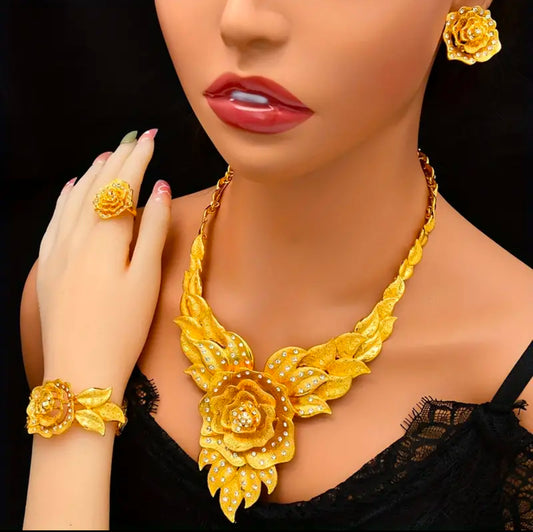 Exquisite Flower Jewelry Set