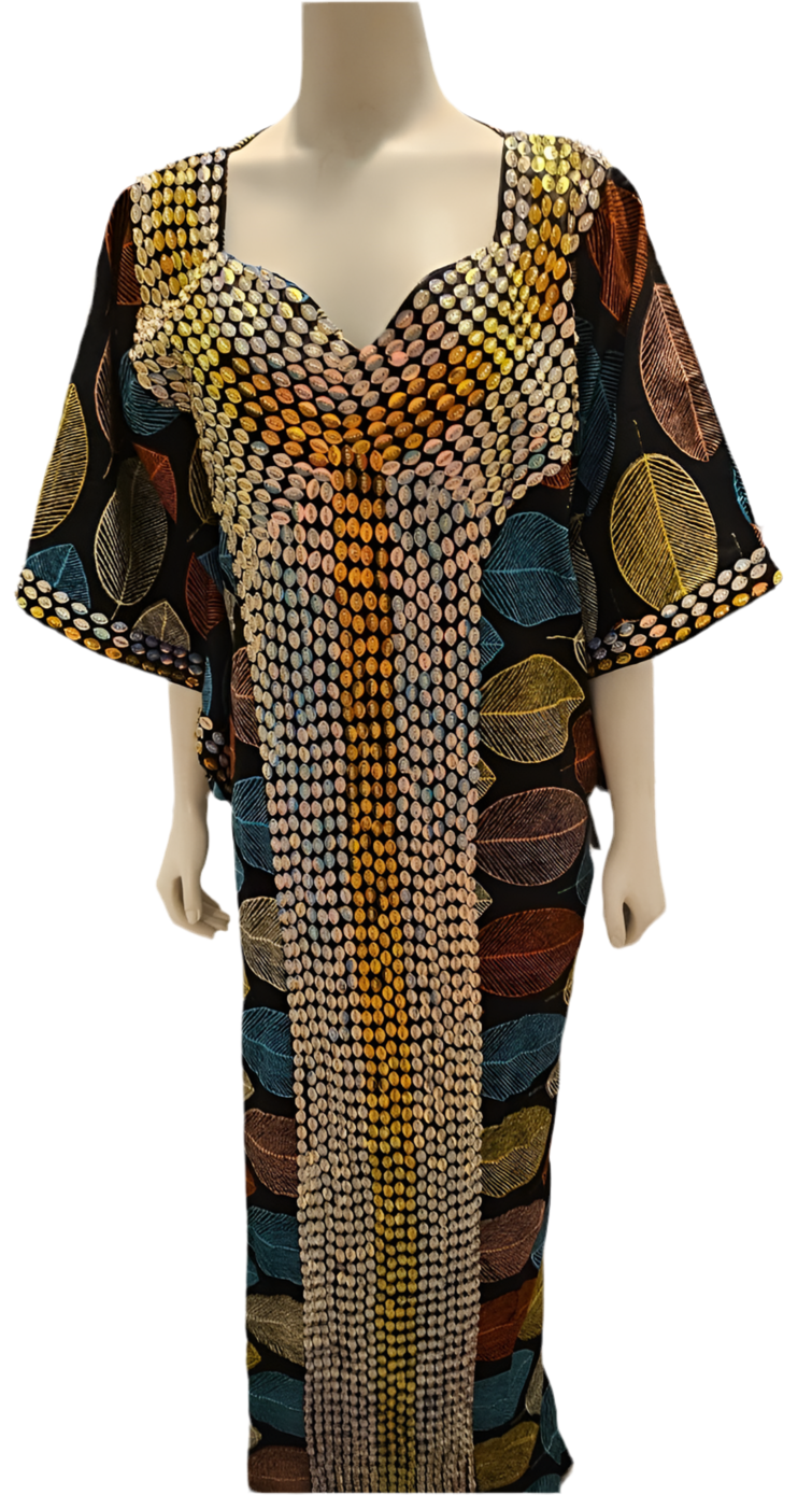 Beaded Ankara Boubou