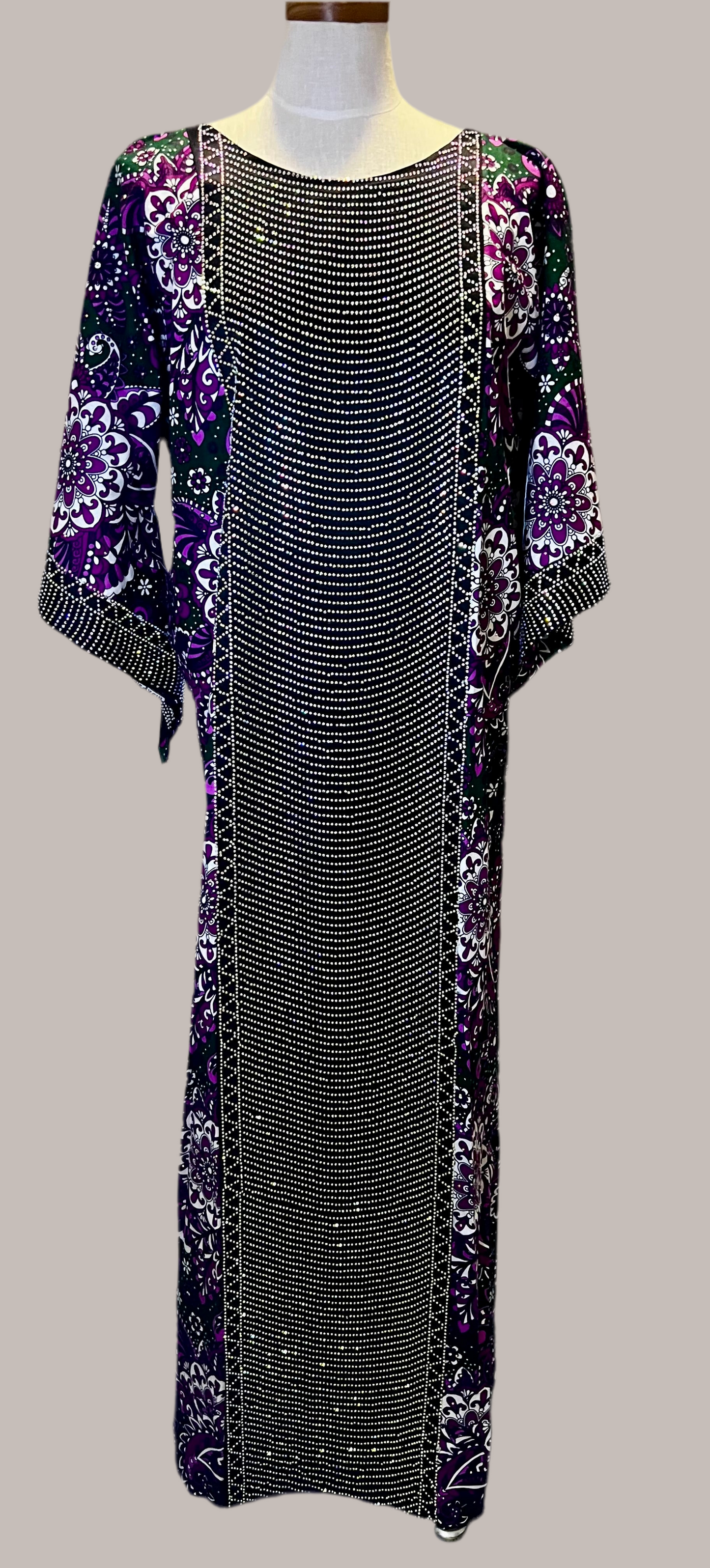 Ankara Kaftan with Front Stones