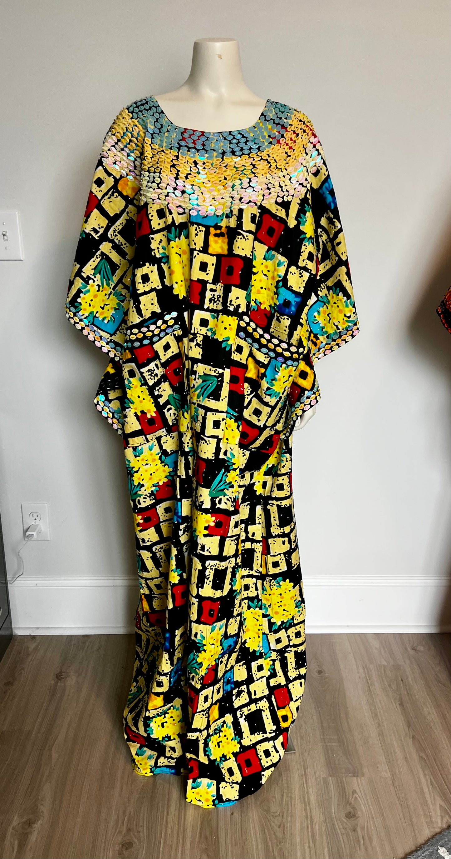 Beaded Ankara Boubou