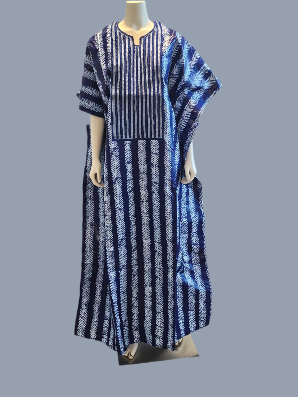 Embroidered Adire Kaftan