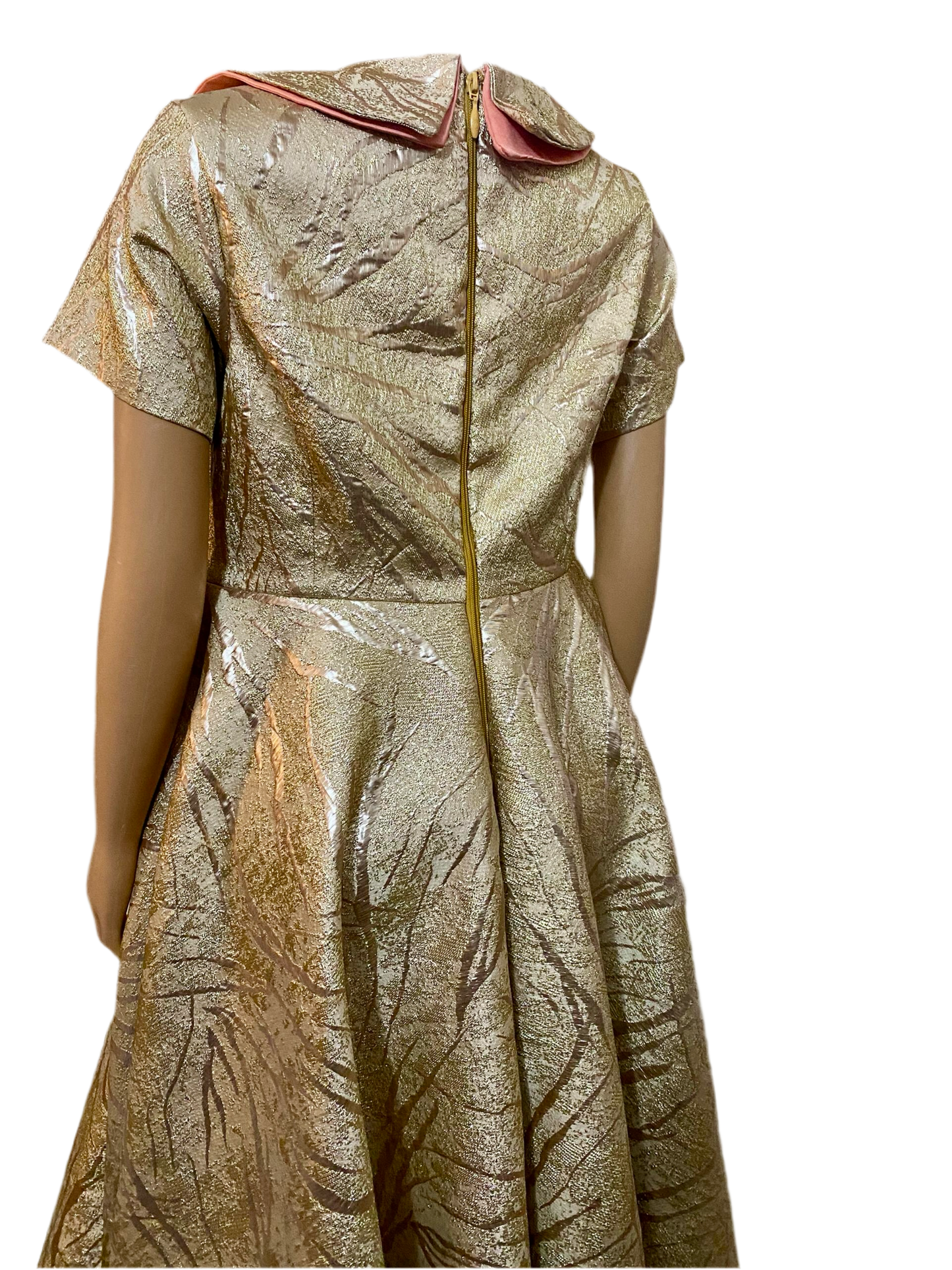 Afro Faith Damask Brocade Dress