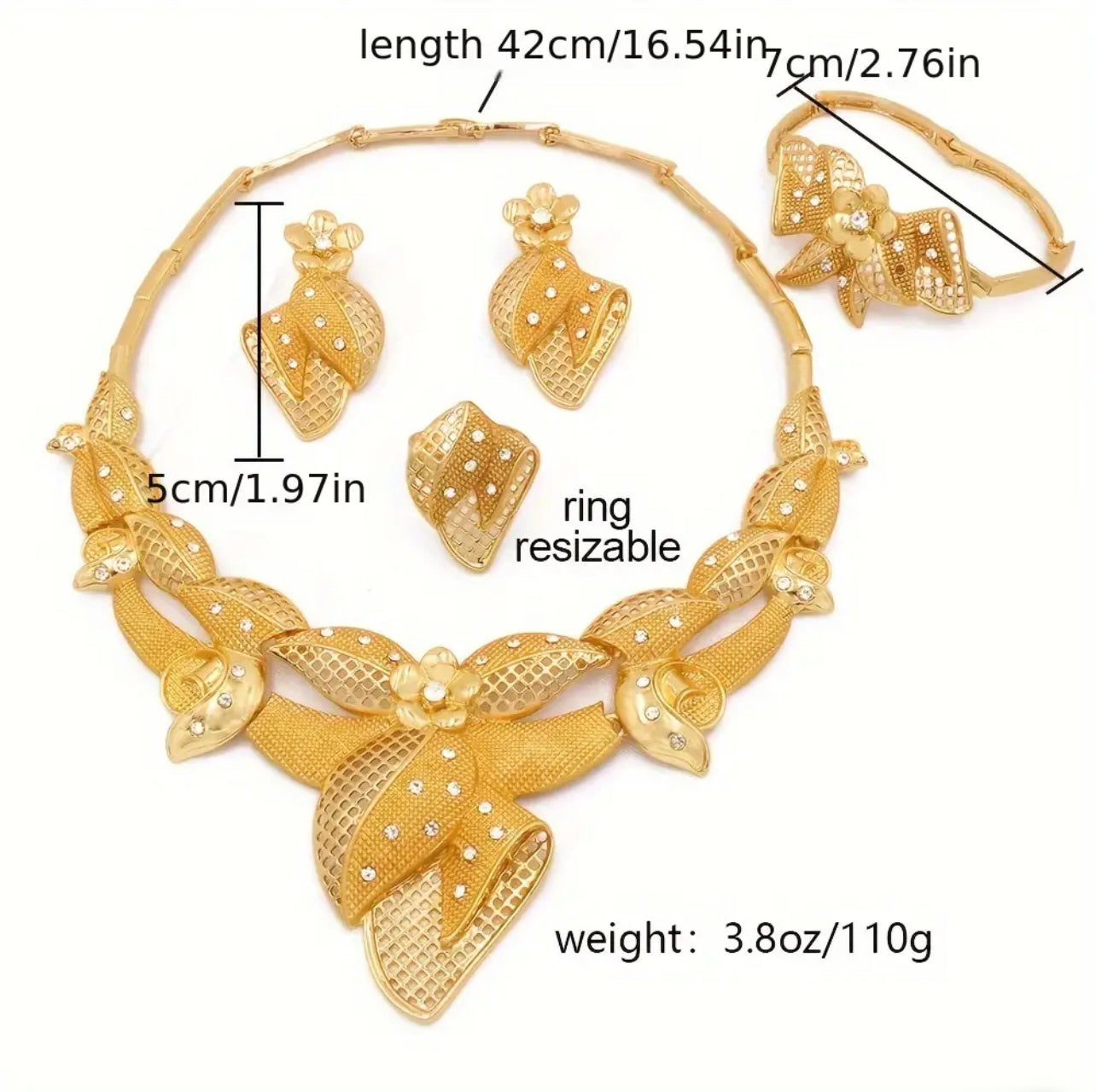 24K Gold Plated Jewelry Set