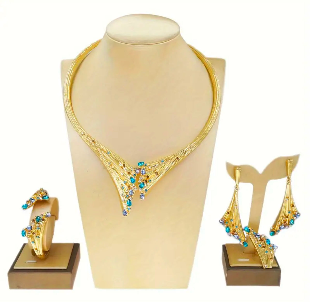 Dubai Gold Plated Women's Jewelry Set