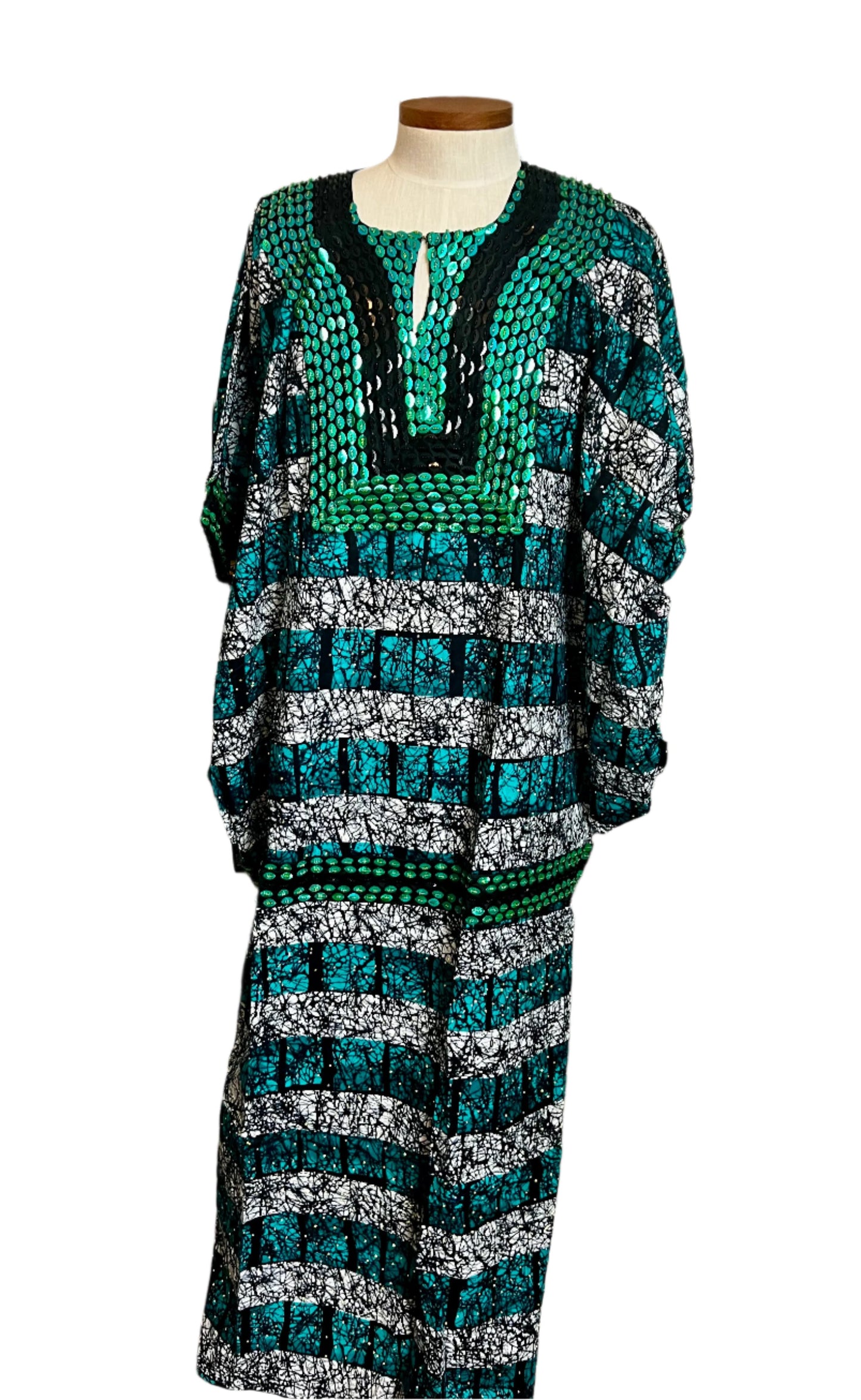 Beaded Ankara Boubou