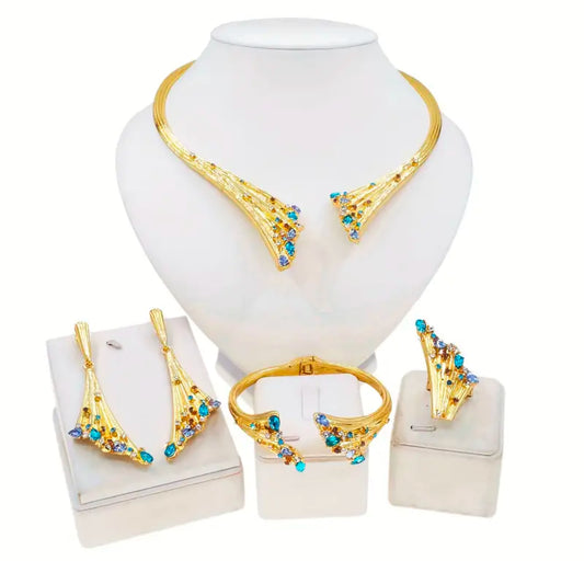 Dubai Gold Plated Women's Jewelry Set