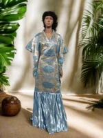 African Luxury Mixed Brocade Medi Bubu - Image 9
