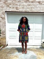 African Print Ankara Afro Tiara Dress Multicolored Dress - Image 3