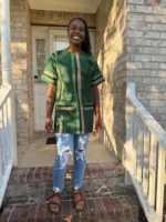 African Prints Ankara Danshiki, Kimono, shirt Tops - Image 2