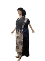 African Luxury Embroidered Damask Brocade Bubu - Image 10