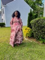 Luxury Damask Brocade Ftted Dress - Image 2