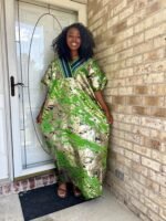 African Unique Damask Brocade with Sequin/Aso-Oke Boubou/Maxi Dress - Image 8