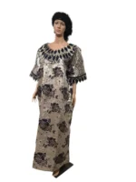Luxury Damask Brocade Afro Embroidered Kaftan - Image 9