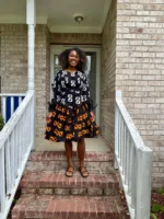 African Prints Ankara 2 Tones Afro Jemima Fit and Flare - Image 7