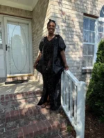 African Unique Damask Brocade Boubou/Maxi Dress