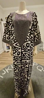 Beautiful Glittering Stone design African Ankara Print Kaftan/Dress - Image 2