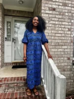 African Print Ankara Tie waist Sisi Eko Dress - Image 2