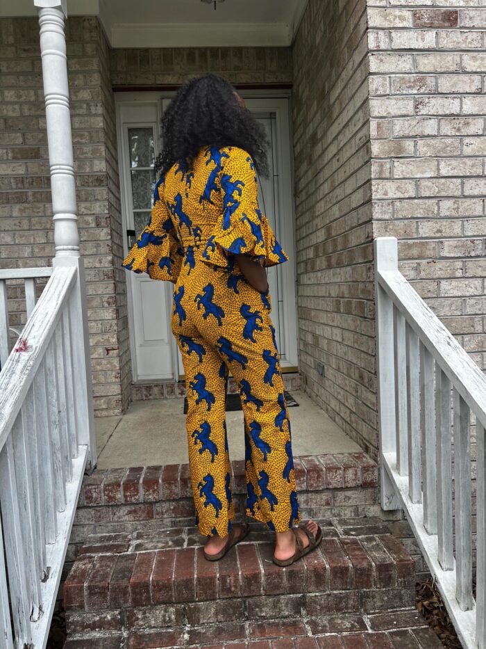 African Print Ankara Jumpsuit - Image 3