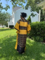 Special Occasions African Traditional Woven Aso-Oke/Kente Dress - Image 5