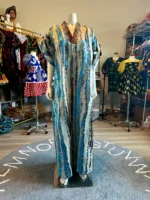 African Luxuy Jaquard Tulle Embroidered/Beaded Kaftan - Image 3