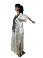 Luxury Damask Brocade Afro Embroidered Kaftan - Image 3