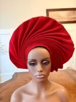 Traditional African Bridal and Rich Aunty Headgear/Head Tie Aso-Oke/Kente Auto Gele 2p Set Gele and Ipele - Image 2