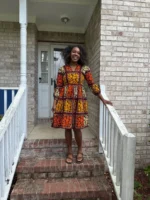 African Print Ankara Afro Tiara Dress Multicolored Dress - Image 2