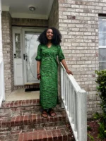African Print Ankara Tie waist Sisi Eko Dress - Image 4