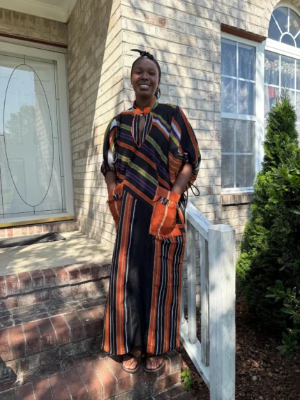 Special Occasions African Traditional Woven Aso-Oke/Kente Dress