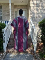 Unique African Traditional Woven Aso-Oke/Kente Bubu Maxi Dress - Image 4