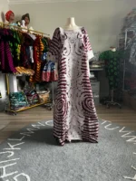 African Print Ankara Unique Embroidered Kaftan Dress - Image 5