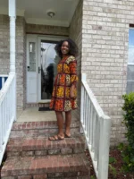 African Print Ankara Afro Tiara Dress Multicolored Dress - Image 5