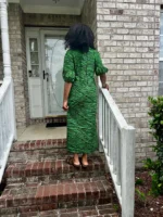 African Print Ankara Tie waist Sisi Eko Dress - Image 6