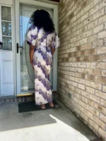 Elegant Damask Brocade fitted Afro Talia Dress - Image 4