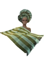 Traditional African Bridal Headgear/Head Tie Aso-Oke/Kente Auto Gele 2p Set Gele and Ipele - Image 6