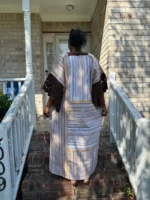Special African Traditional Woven Aso-Oke/Kente Bubu Maxi Dress - Image 7