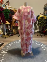 African Luxuy Jaquard Tulle Embroidered/Beaded Kaftan - Image 6