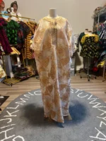 African Luxuy Jaquard Tulle Embroidered/Beaded Kaftan - Image 7
