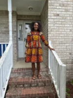 African Print Ankara Afro Tiara Dress Multicolored Dress - Image 7