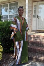 Special African Traditional Woven Aso-Oke/Kente Dress - Image 8