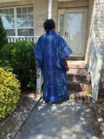 Unique African Traditional Woven Aso-Oke/Kente Bubu Maxi Dress - Image 8