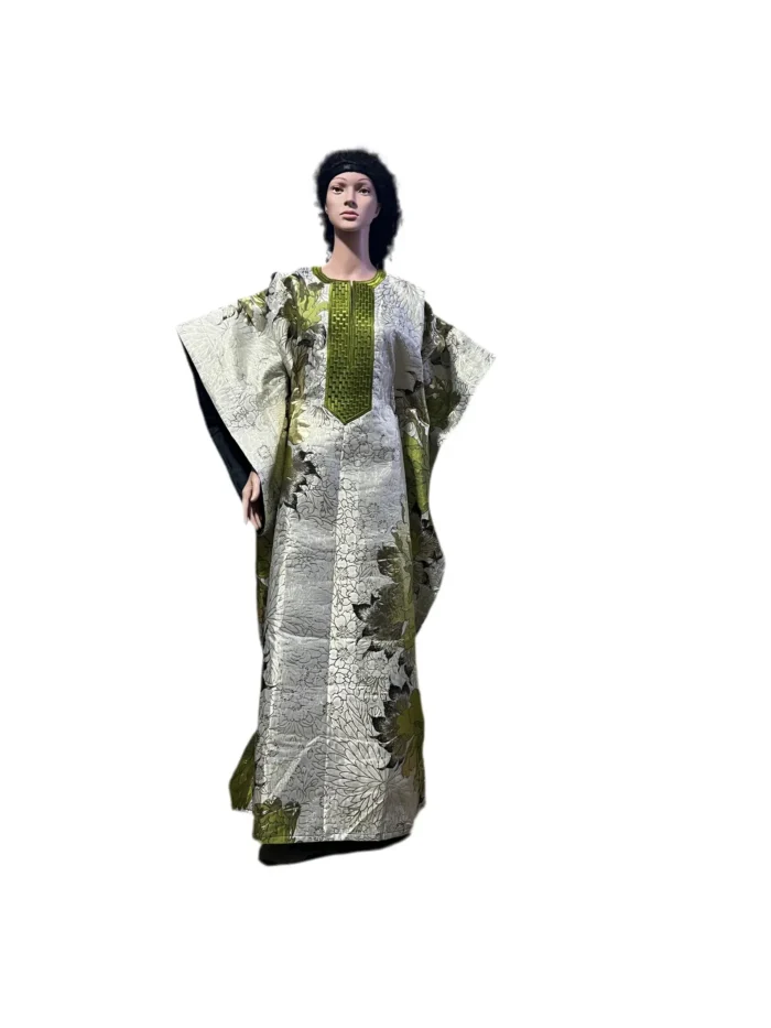 African Luxury Damask Brocade Afro Haddasah Bubu - Image 5