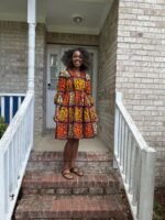 African Print Ankara Afro Tiara Dress Multicolored Dress - Image 9