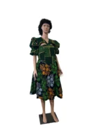 African Print Ankara Formal Mixed Dress - Image 3