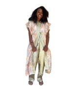 African Luxuy Jaquard Brocade Beaded 2p Pant Set - Image 8