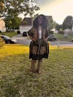 African Print Ankara Aso-Oke/Kente Kimono 2p Pant Set - Image 10