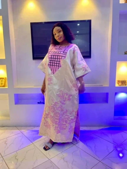 Luxury Damask Brocade Afro Embroidered Kaftan