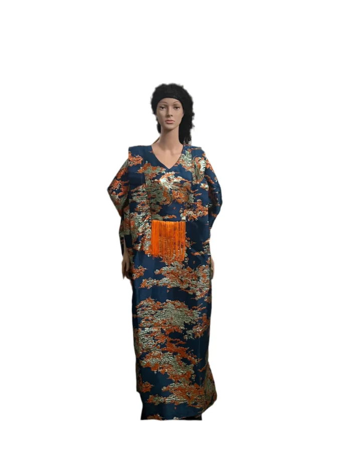 African Luxury Damask Brocade Bubu - Image 8