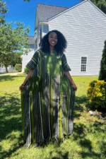 Special African Traditional Woven Aso-Oke/Kente Dress - Image 9