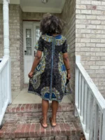 African Ethnic Print Ankara Afro Gabriela Dress - Image 4